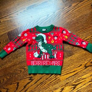 Disney Toy Story Christmas sweater “merry Rex-mas” - 12 months